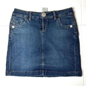 Vintage No Boundaries Womens Juniors 5 Denim Jean Mini Short Skirt Y2K‎ 90s